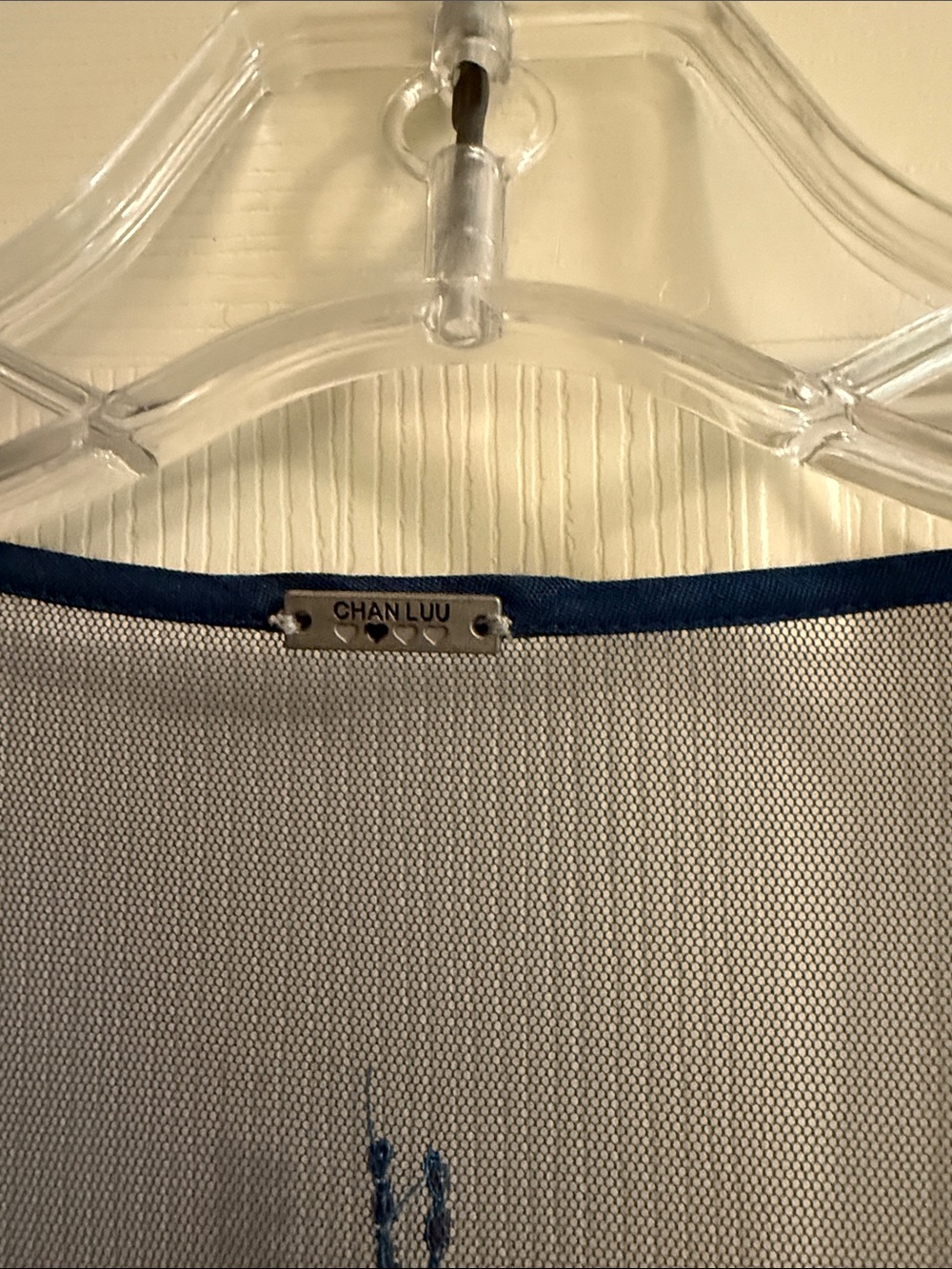 Embellished Blue V-Neck Midi Dress - Picture 3 of 17